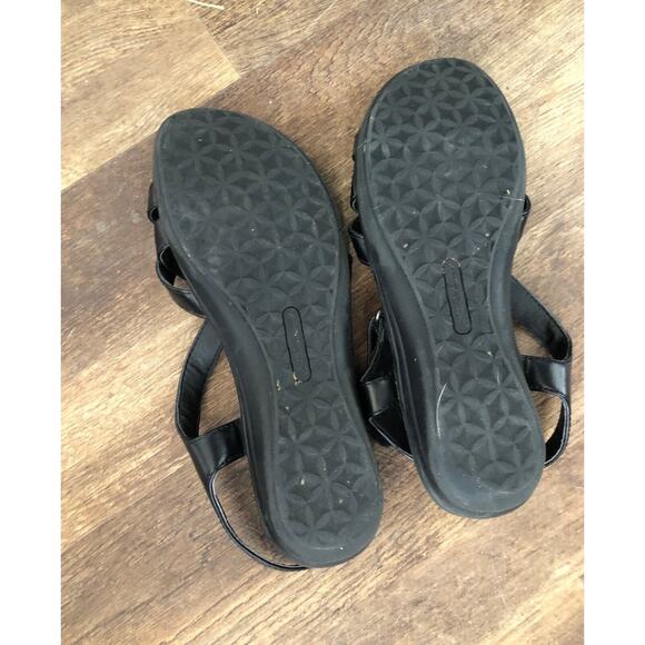 Great Northwest Sz 10 M Black Strappy Synthetic Women Sandals Ellie - Picture 2 of 3